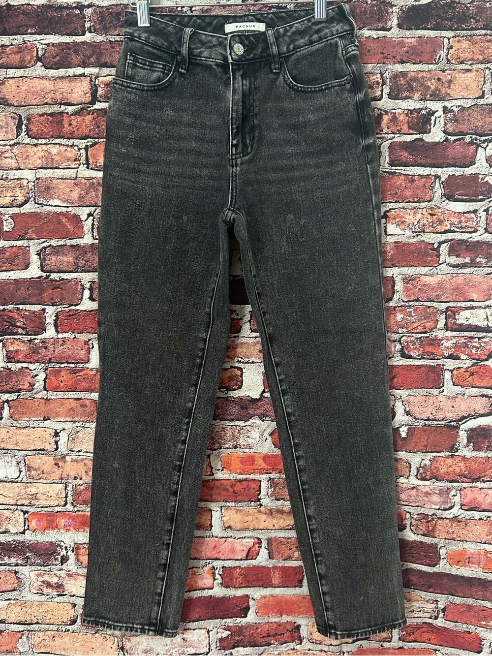 PacSun Washed Black High-Rise Skinny Jeans